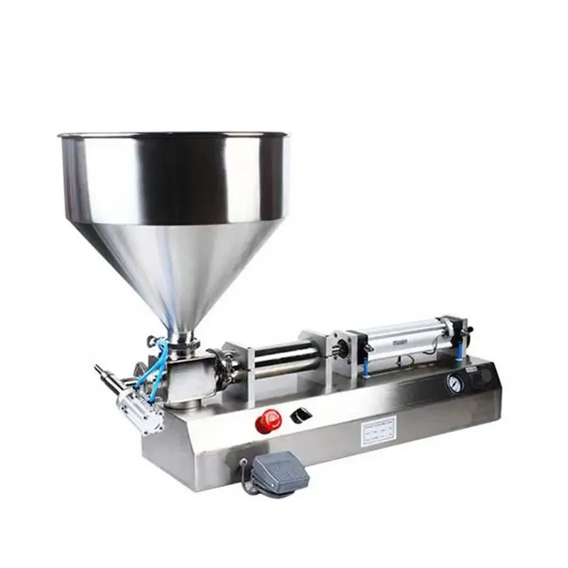 automatic small piston beverage honey shampoo cosmetic plastic paint bottle liquid paste filling machine