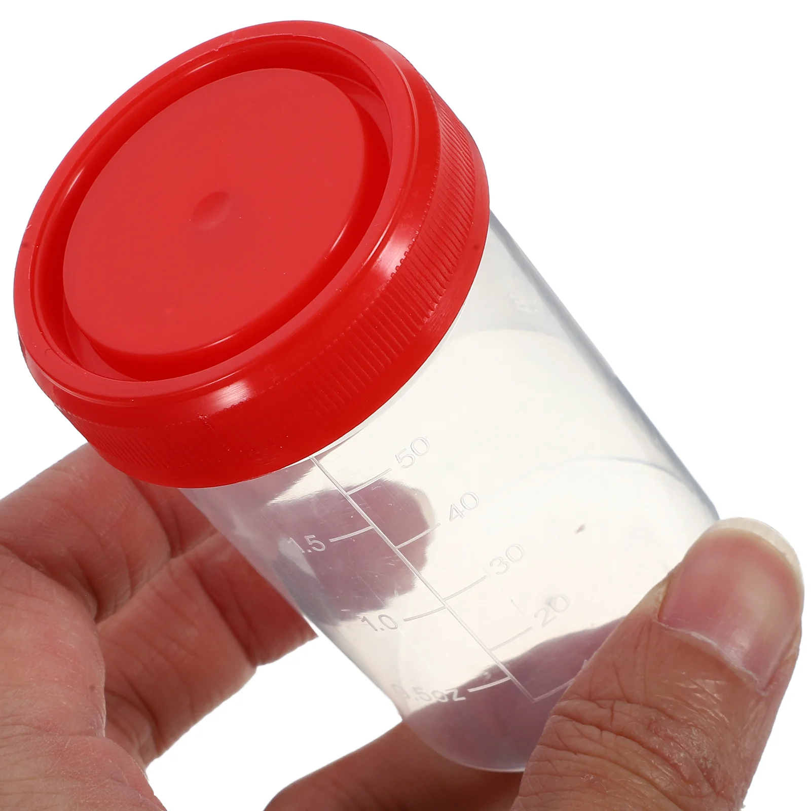 20 Stuks Praktische Plastic Specimen Beker Urinecontainer 60Ml Eo Zonder Laboratorium Medisch Gebruik (Willekeurige Kleur)