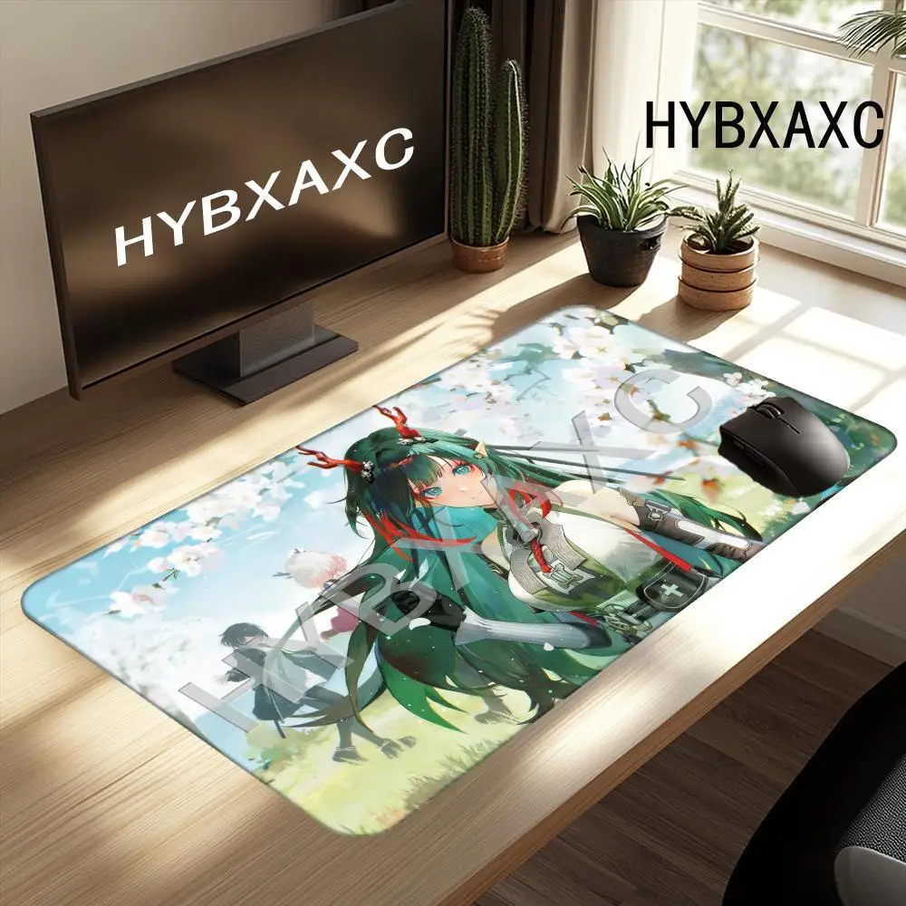 HYBXAXC Game Anime Girl Arknights Endfield Mi Fu Mouse Pad Gamer PC Accessories Desk Mat Laptop Office Mat Carpet Large MousePad