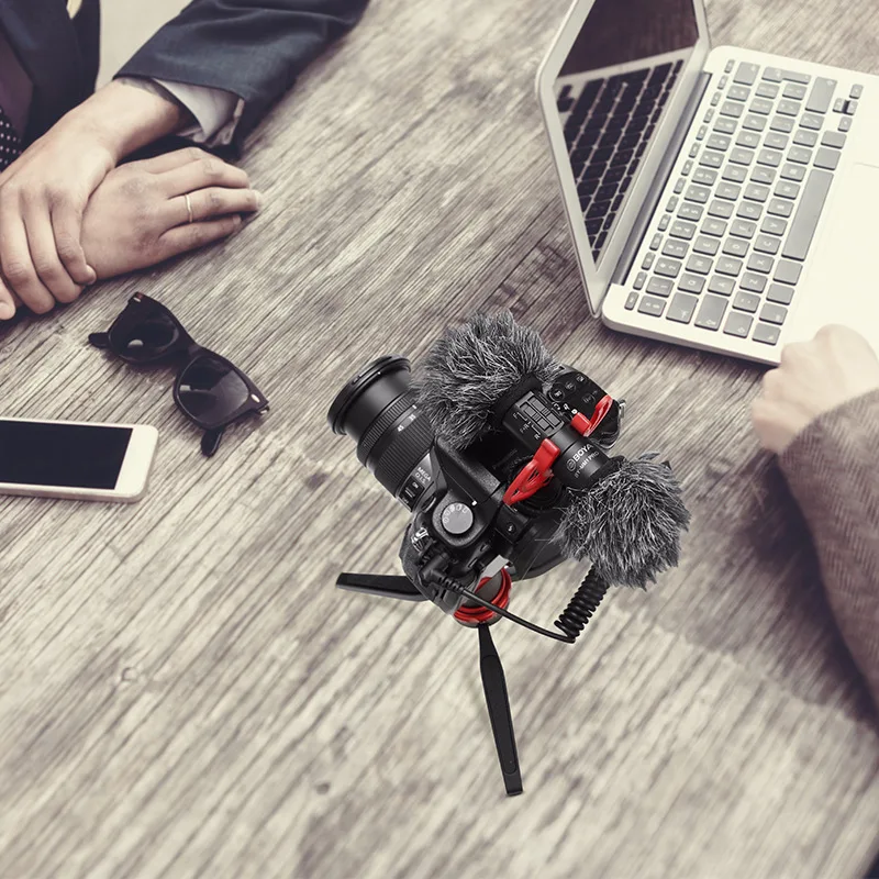 Radio bidirezionale Telefono cellulare, microfono Microfono Fotocamera reflex Intervista Microfono a condensatore bidirezionale