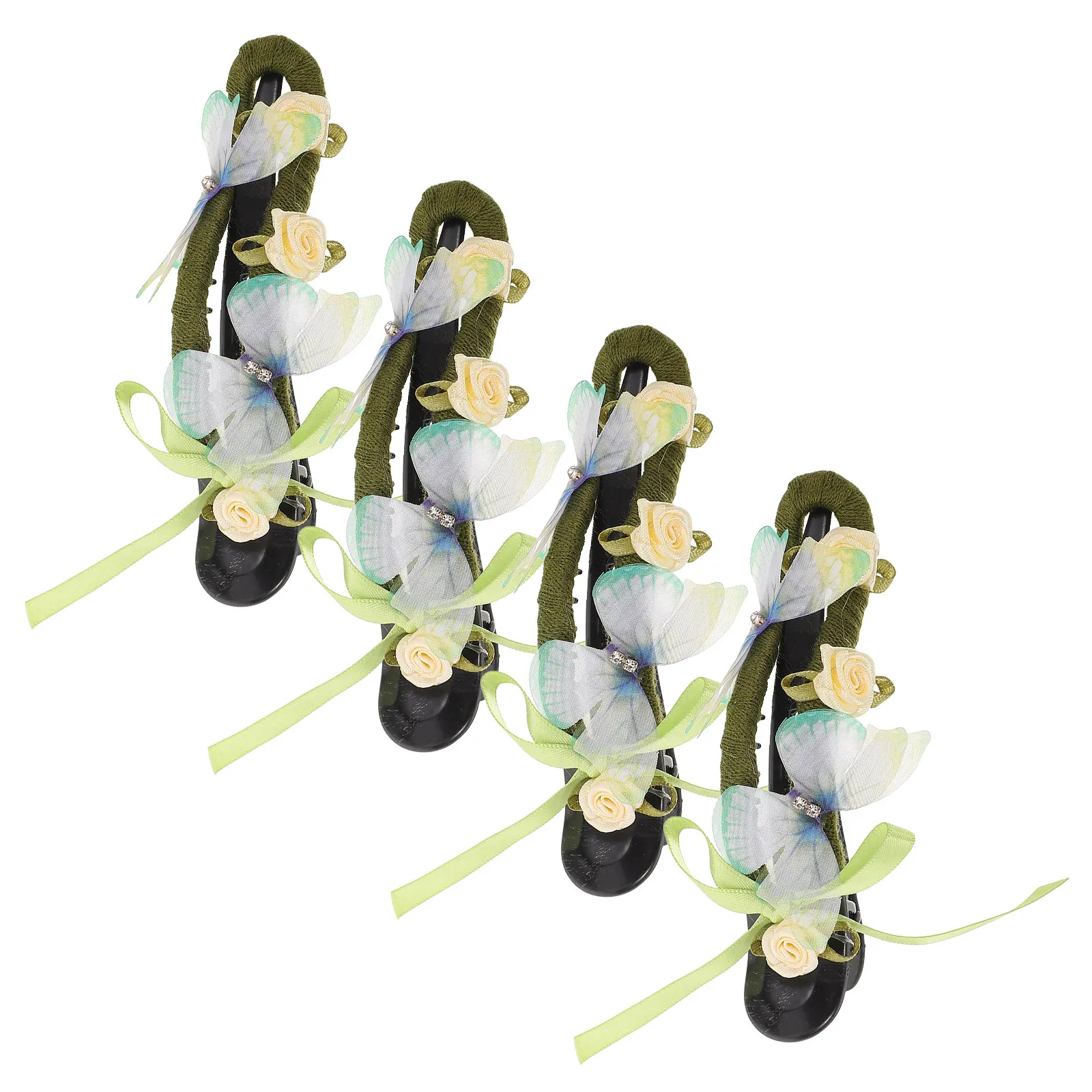 4Pcs Style Large Butterfly Duckbill Hair Clips Elegant Snap Hair Barrettes for Women Wedding Party Festival Beach
