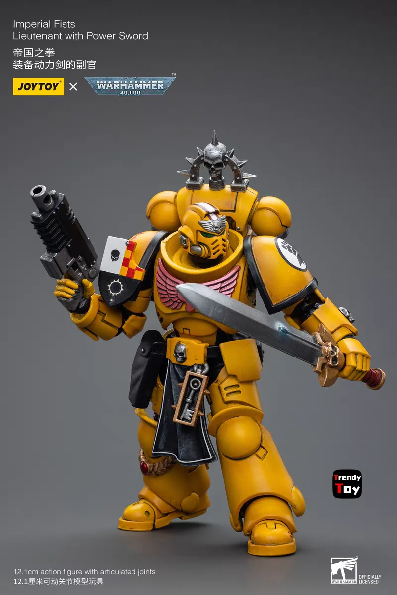 

【24-Hour Shipping】JOYTOY Warhammer 40K Imperial Fists Lieutenant with Power Sword 1/18 Action Figure Toys