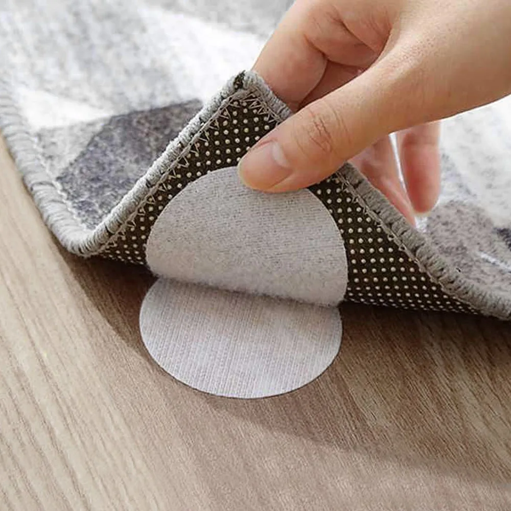 60/30/10 Pairs Anti Curling Carpet Tape Rug Gripper Secure the Carpet Sofa and Sheets in Place and Keep Corners Flat 30mm