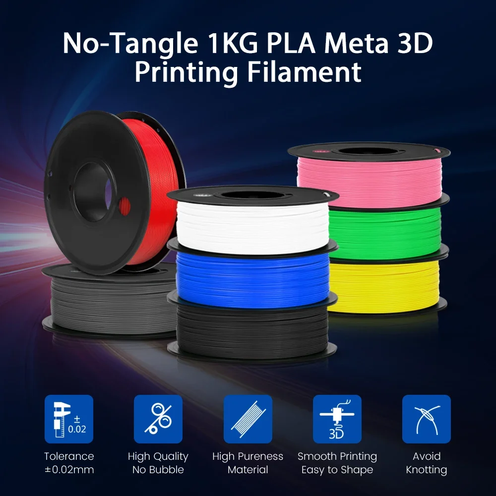 JAYO PETG 3D Printing Consumables 10 Rolls 1.75mm Support Multi-Color Selection Neat Winding Durable Bubble Free FDM 3D Printer