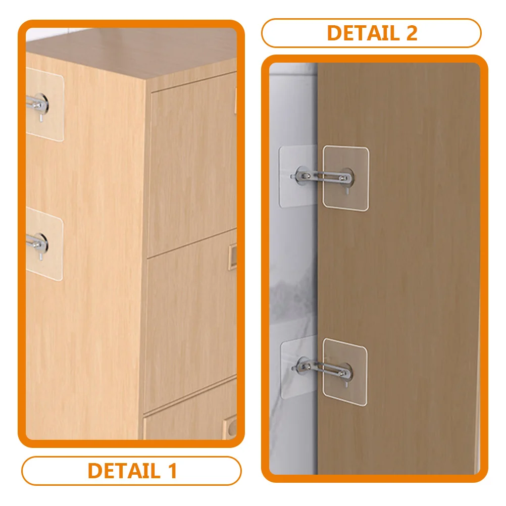 

4pcs Anti fall Furniture Wall Anchors Adhesive Dresser Kit Punch Free Bookcase Anchor Home Decor