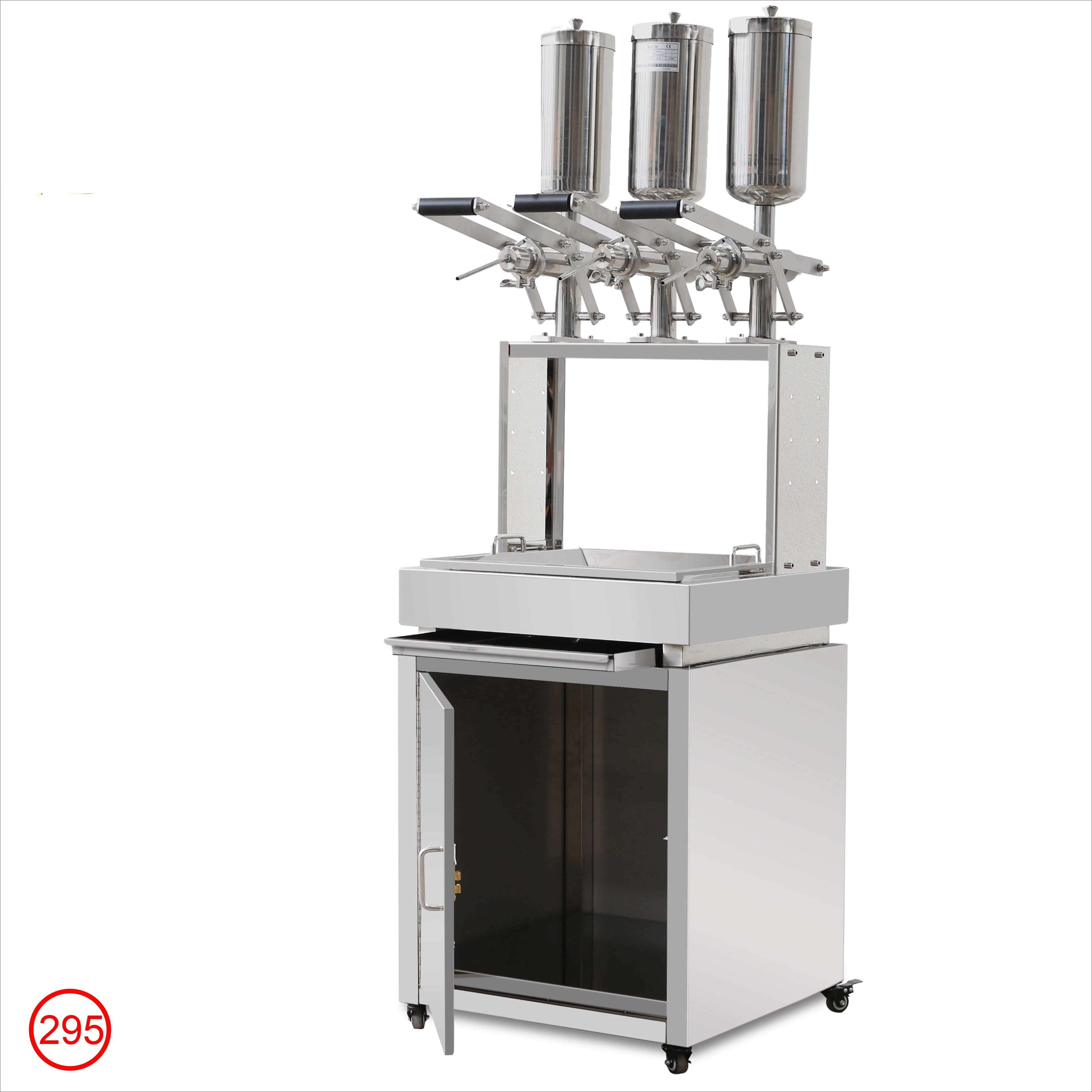 6L Churros Filling Machine with Cabinet - Stainless Steel Jam Filler Commercial for Pastry, Dessert Shop Efficient
