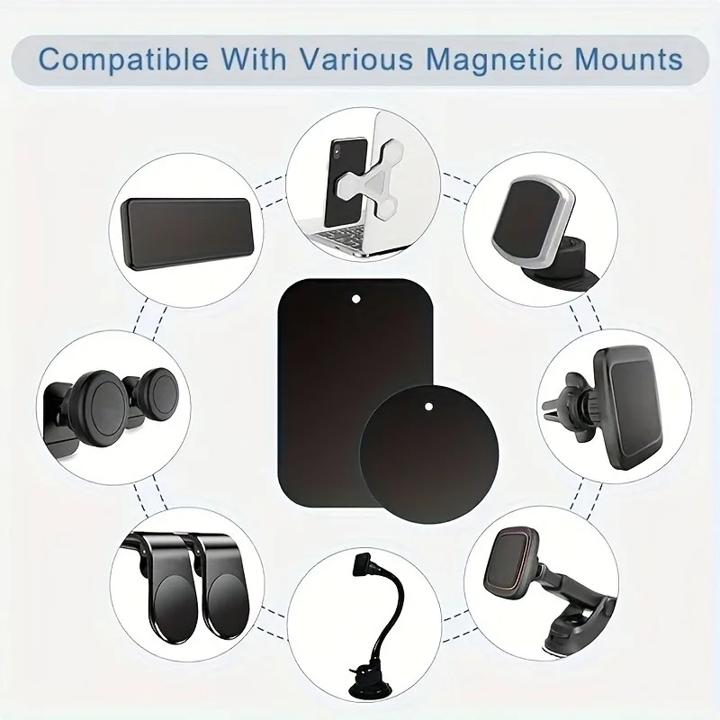 Metal Plate For Car Phone Magnetic Holder Universal Iron Sheet Disk Sticker Mount Mobile Phone Magnet Stand For IPhone
