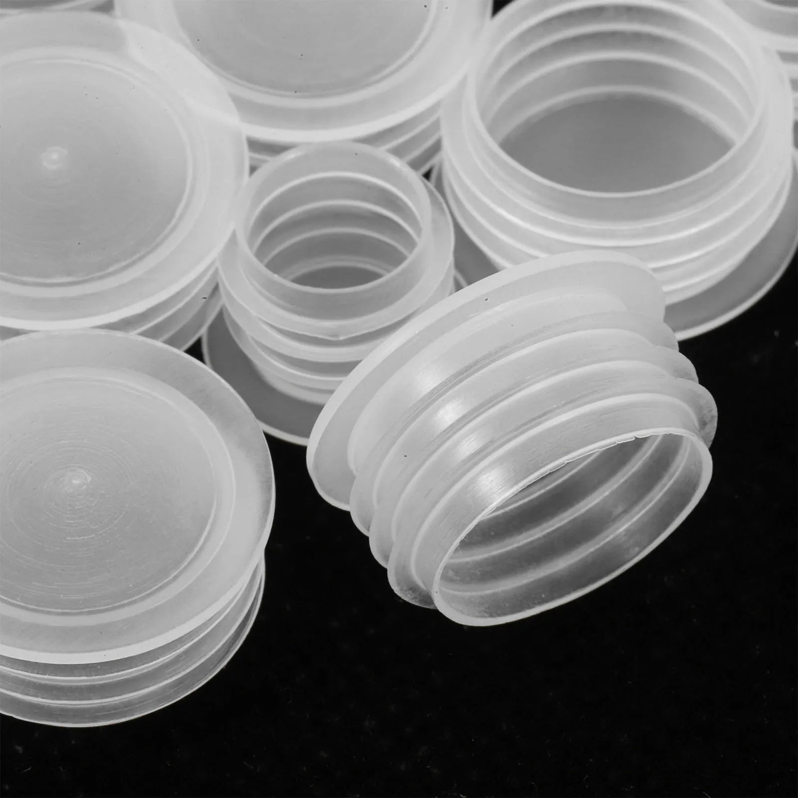 

200Pcs Plastic Jar Lids Leak-Proof Bottle Caps Durable Reusable Replacement Lids for Milk Juice Bottles Home Use