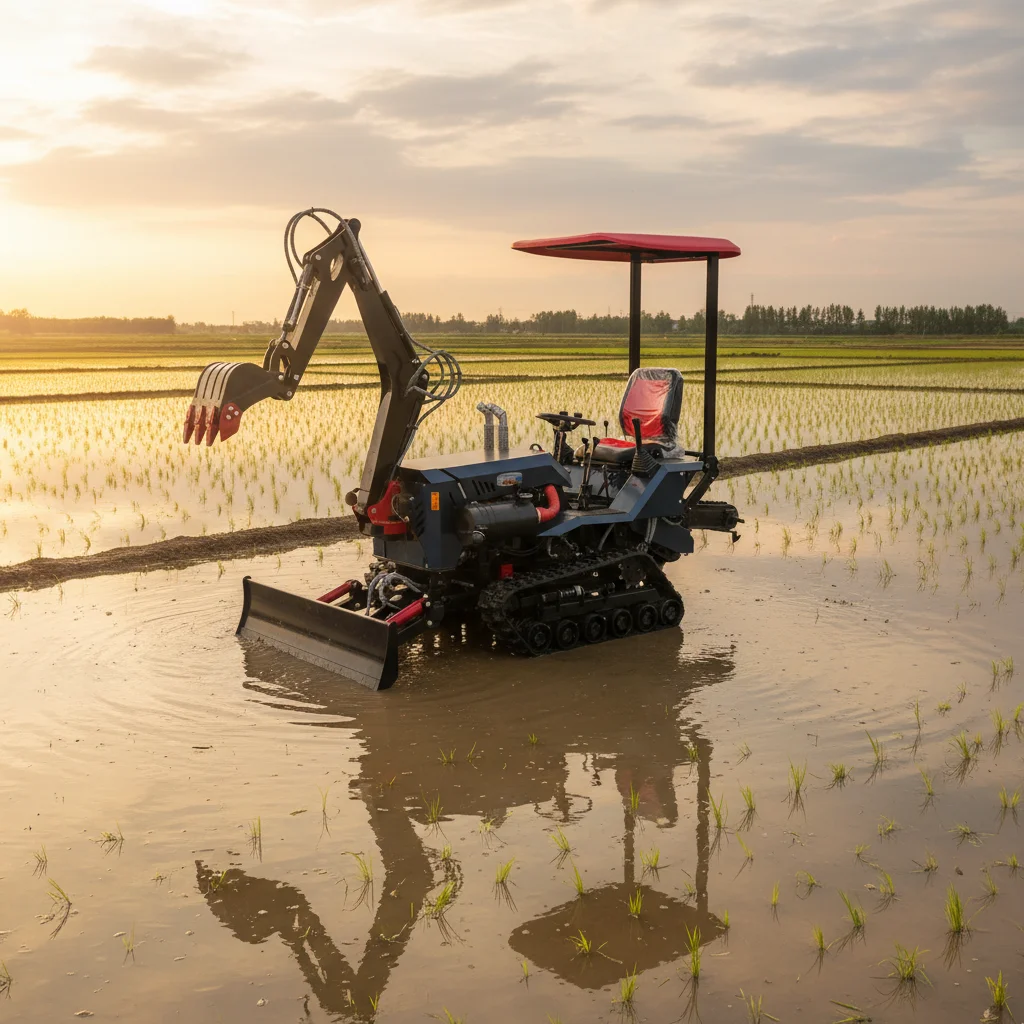 

Горячая новинка: гусеничный трактор 120 л.с. с гидравлическим экскаватором, отвалом-бульдозером и быстросъемным креплением
