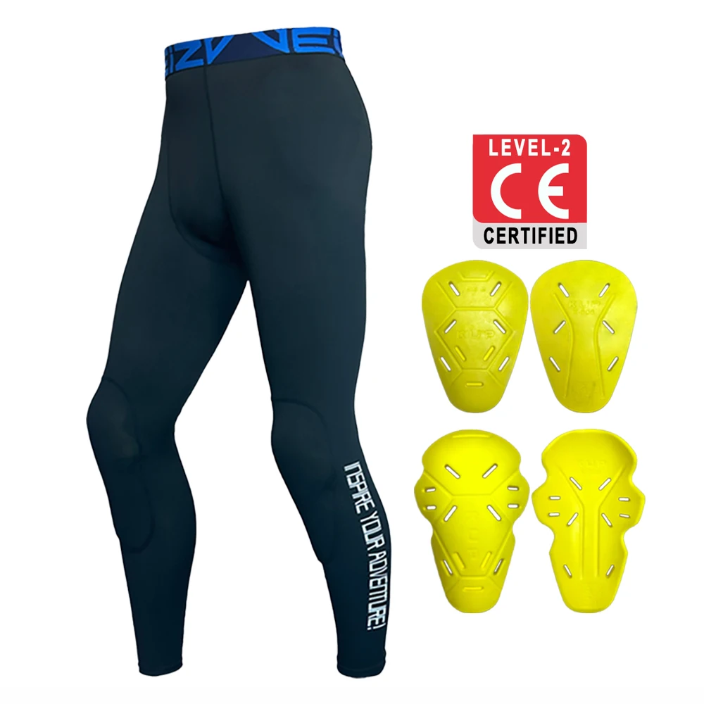 

Мужские летние мотоштаны для мотокросса и бездорожья, черные, для горного велосипеда и мотоцикла, с защитой CE Level 2