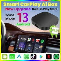 Nuevo Smart CarPlay Ai Box Android 13 TV Box Wifi inalámbrico Android Auto tienda de reproducción integrada para Netflix YouTube OEM CarPlay Cars
