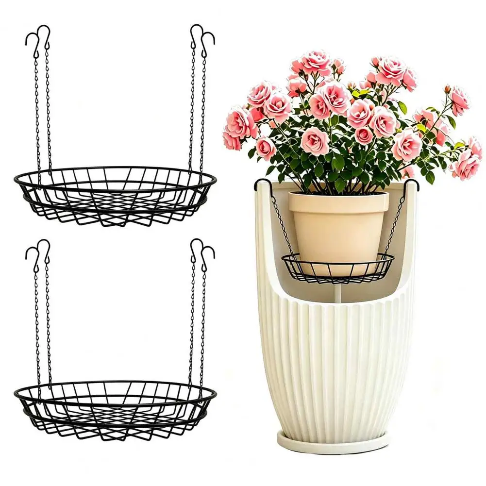 Plant Stand for Indoor Outdoor Metal Flowerpot Holder Adjustable Planter Inserts for Pots Metal Plant Raiser with 4 for Tall