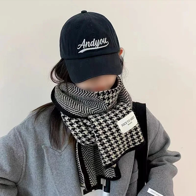 체크 목도리 겨울 커플 머플러 부드러운 넥워머