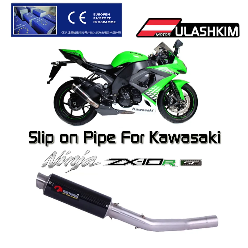 

Exhaust Escape Full System Slip on For KAWASAKI ZX10R ZX-10R with DB-KILLER Motorcycle Muffler 2008 to 2014