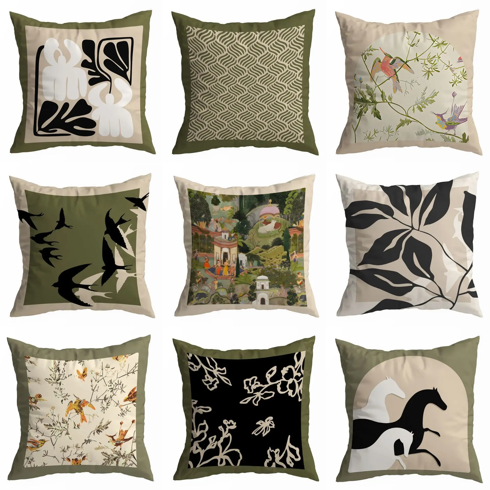 Retro-style flowers throw pillow covers with digital printing of short plush fabric Car-shaped sofa cushion office Home decor - zdjęcie 1