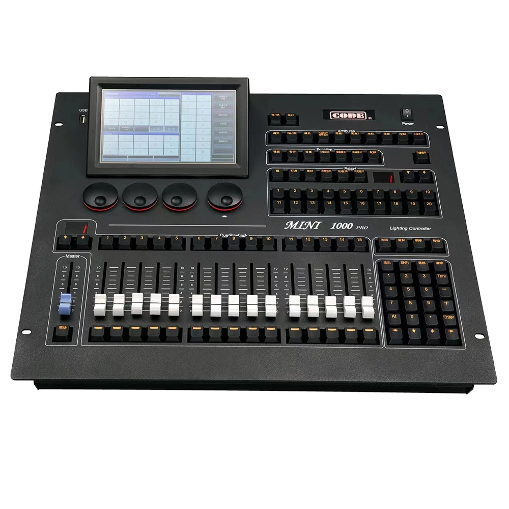 

Professional DJ Controller 1024 Channel Stage Console With Flight Case DMX Console For LED Moving Head Lights Stage Laser Light