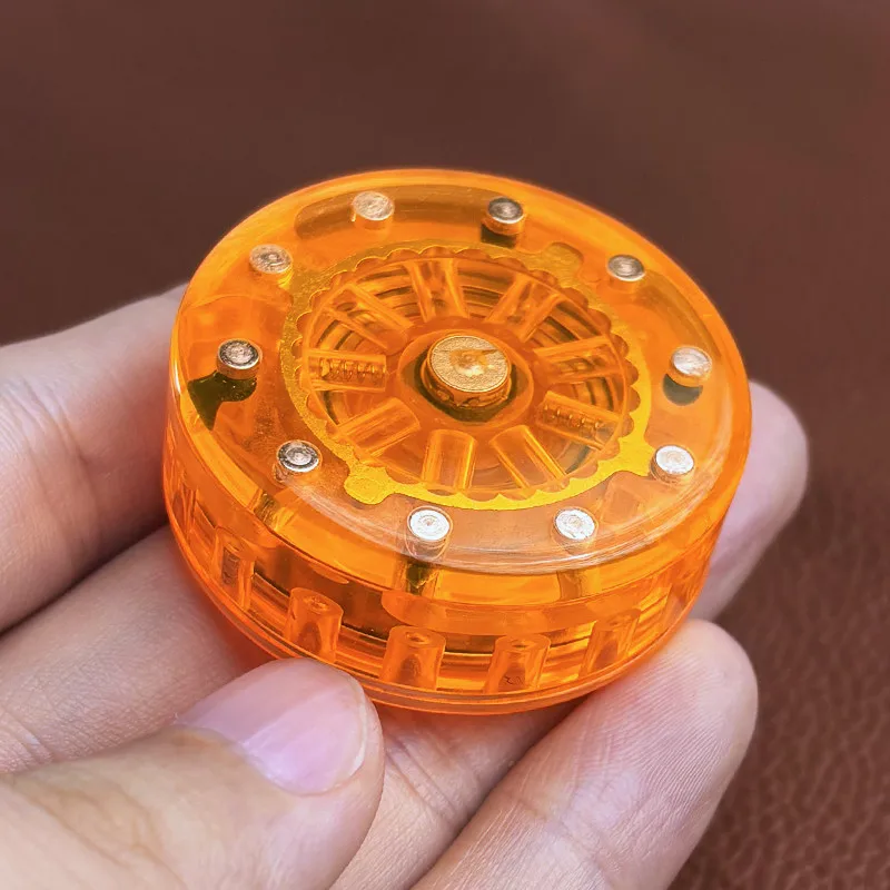 

Механический сенсорный фиджет-слайдер Shock Drum Ratchet Wheel с магнитной монетой и картой для толкания, EDC, антистресс, сенсорная игрушка для снятия тревоги