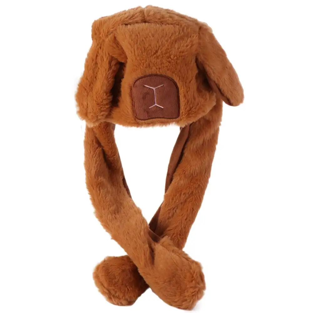 الإبداعية كابيبارا القفز حتى قبعة أفخم الحيوان الأذن الأذن تتحرك قبعة رقيق لينة أفخم قبعة اللعب الطرف #2