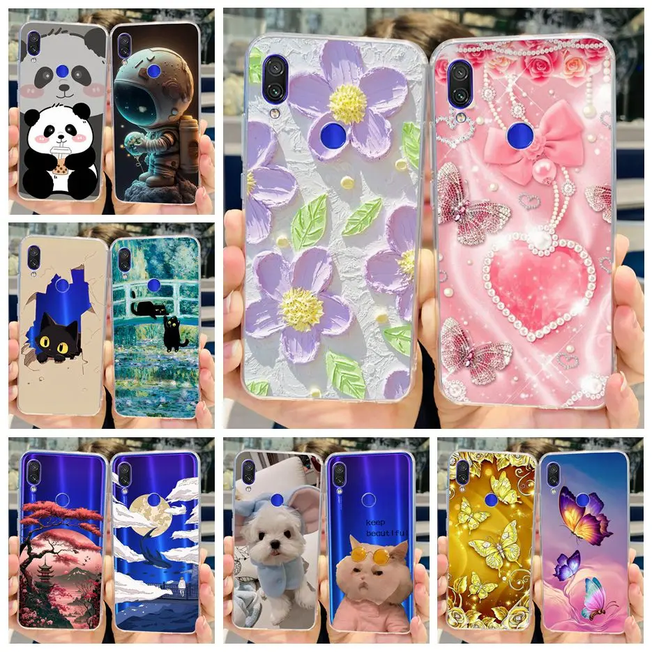 

For Xiaomi Redmi Note 7 Pro Case New Fashion Painted Cover Clear Silicone Soft TPU Phone Case For Redmi 7 Redmi7 Note7 Pro Shell