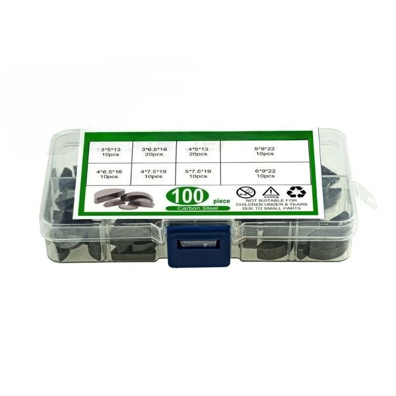 

For Mechanical Crankshaft 100pcs 3-6mm Woodruff Keys Half Moon Keys Semicircle Bond Key Hardware Keyway Set Shaft Crank Key