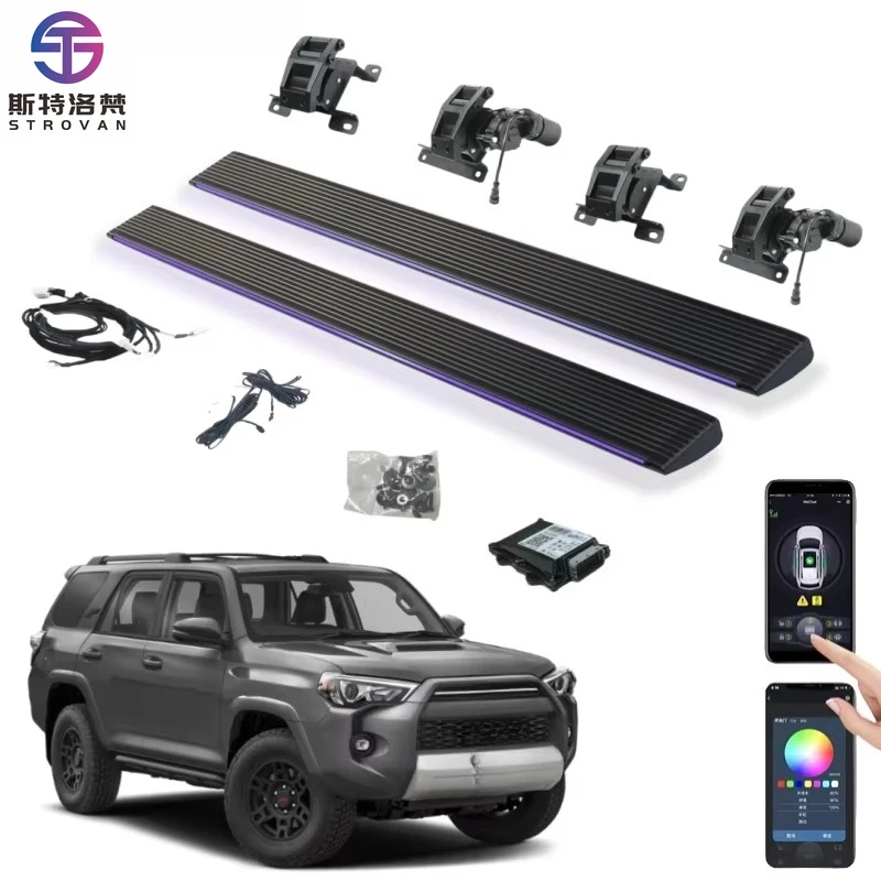 

STLF CLRAK OEM 2022 2023 2025 5th Gen 4runner Trd Pro Limited Door Metal Automatic Electric Side Steps Power Running Boar