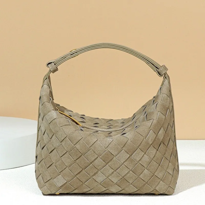

Hand woven niche design, high-end new lunch box bag, fashionable frosted single shoulder handbag, diagonal cross bag