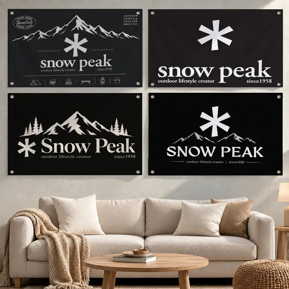 Brand Snow Peak Flags Minimalist Fabric Banner Flags Garden Shop Bedroom Festival Birthday Wall Decor