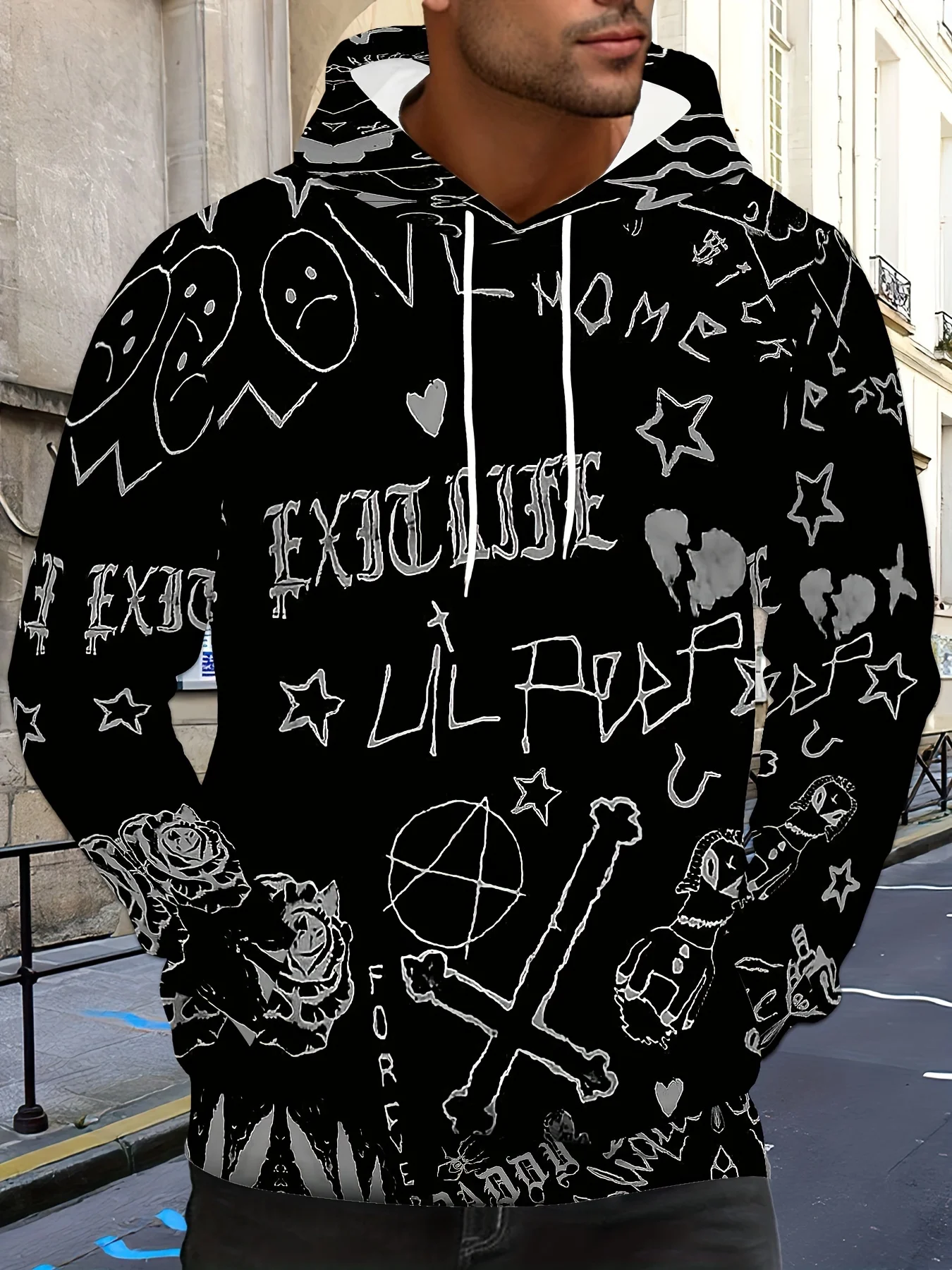 

2024 Autumn Winter 5xl 3d Digital Print Hoodie Haha Joker Plus Size Sportswear Men's Street Hoodie Long Sleeve Hoodie