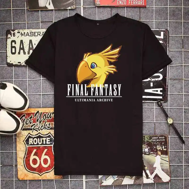 Mercenary Final Fantasy Chocobo Graphic Tshirts Men Cloud VII FF7 Video Game Strife Shinra Soldier Streetwear T Shirt