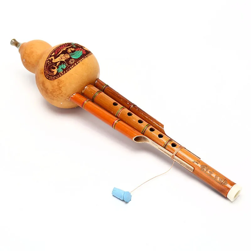 Chinese Hulusi Gourd Cucurbit Flute Ethnic Musical Instrument Key Of C With Case