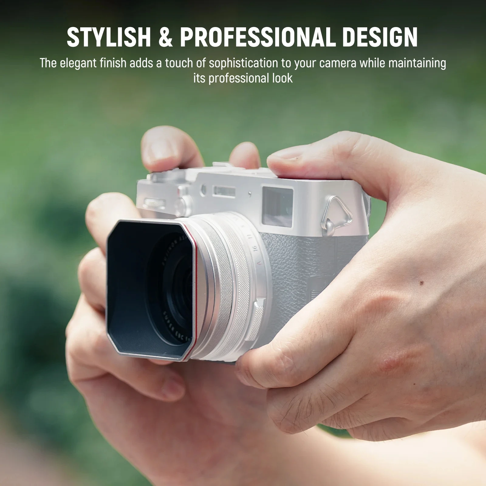 NEEWER Round Square Lens Hood For Fujifilm X100V & X100VI Sturdy Aluminum Alloy Lens Hood Lens Flare Reduction Photography