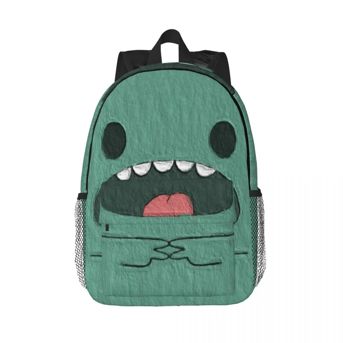 Cute Big Mouth Monster New Fashionable Pattern School Bag Print Lightweight Backpack 15inch