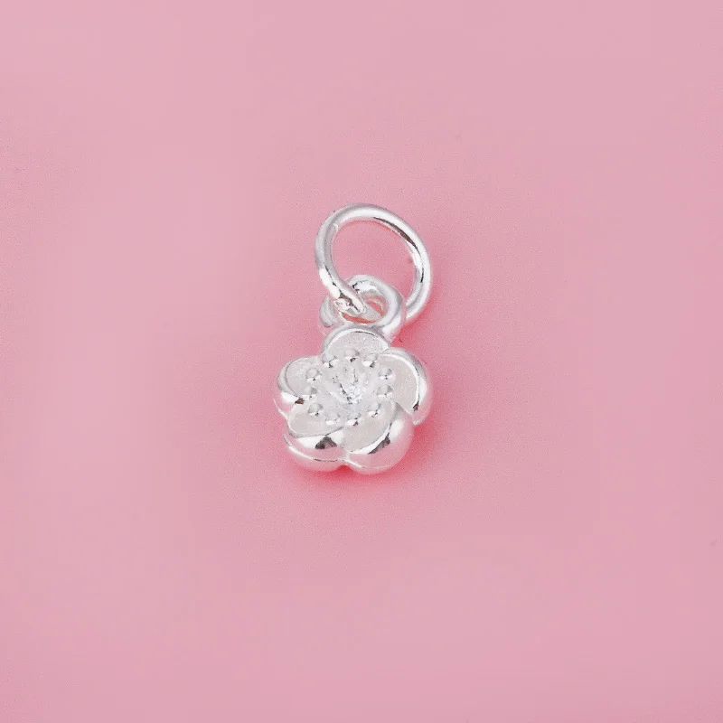 Seiko Mini Small Butterfly Flower Pendant S925 sterling silver bracelet DIY silver accessories