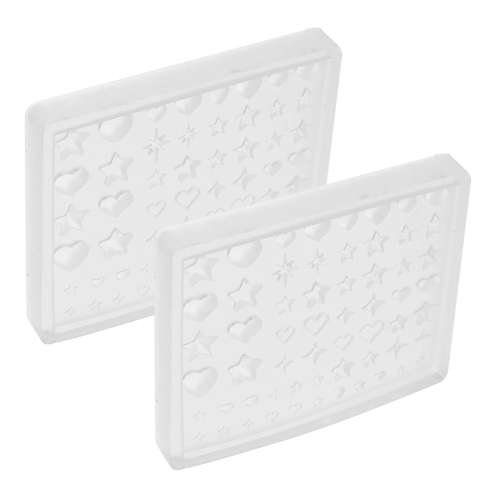 

2 шт. силиконовые формы для дизайна ногтей в форме звезды в форме сердца 3D многослойный эффект гибкие антипригарные инструменты для украшения ногтей из смолы DIY