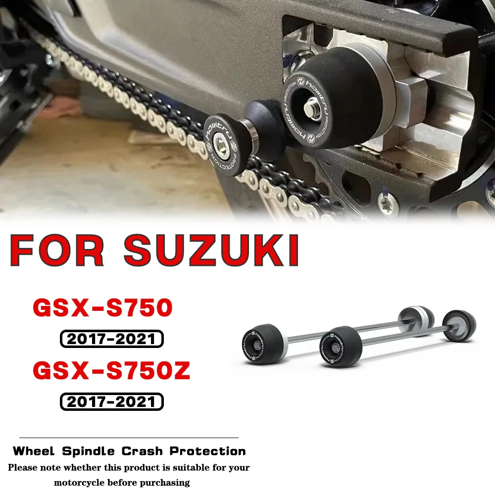 

For SUZUKI GSX-S750 GSX-S750Z 2017 2018 2019 2020 2021 Motorcycle Accessories Front Rear Wheel Spindle Crash Protection