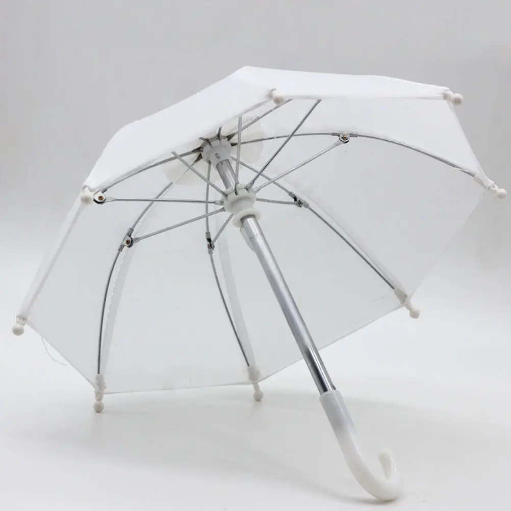 

8Pcs Mini Cloth Plastic Umbrella Decorative Small Parasol for Dollhouse Photo Props Costume Ornament Umbrella