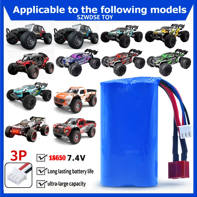 Batería de Litio 16101 16103 16106 Q130 SG116 SG316 Específica para Automóviles, Paquete de Baterías 18650 de 7.4V, Batería Recargable de Alta