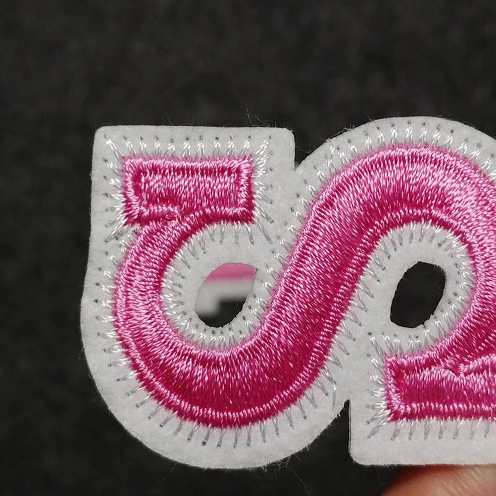 

1Set Pink Alphabet Cloth Patch Stickers DIY for Clothes Bags Hats Sewing Repair Decorative Accessories Patch Sticker