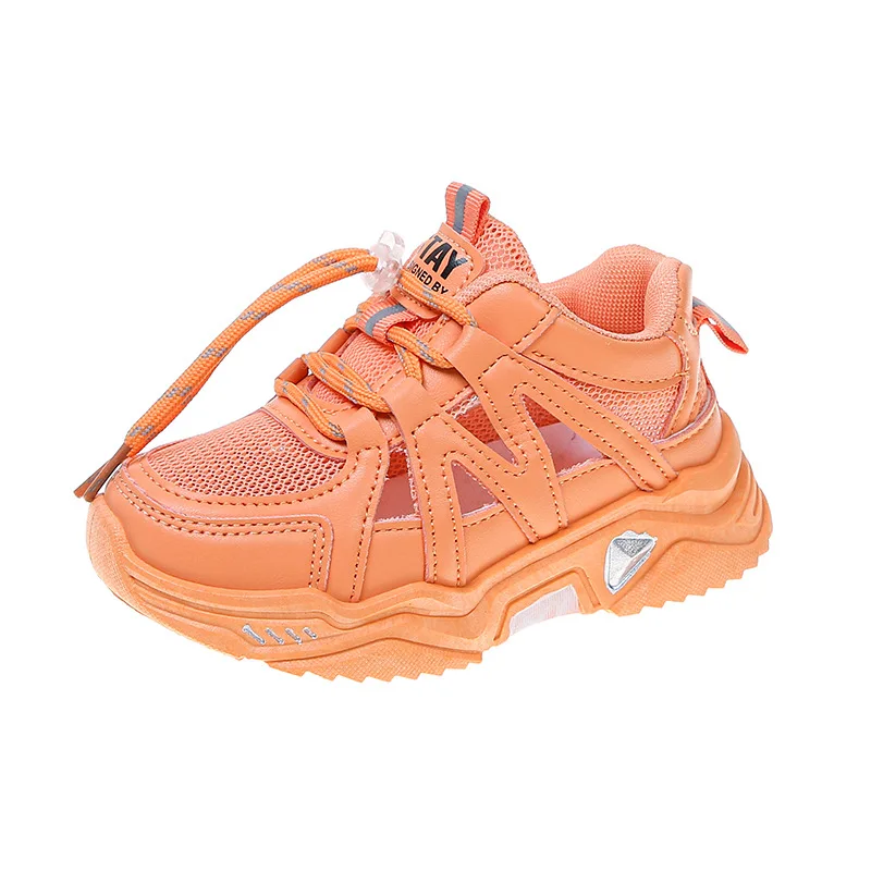 Zapatillas deportivas de malla para niño y niña, zapatos blancos transpirables y antideslizantes para correr, novedad de verano