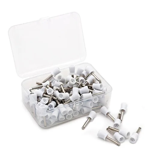100 teile/schachtel Dental Prophylaxe Pinsel Tasse Einschraubbare Borsten Typ Polieren Gummi Tasse Prophy Pinsel Tasse Für Niedrige Geschwindigkeit handstück