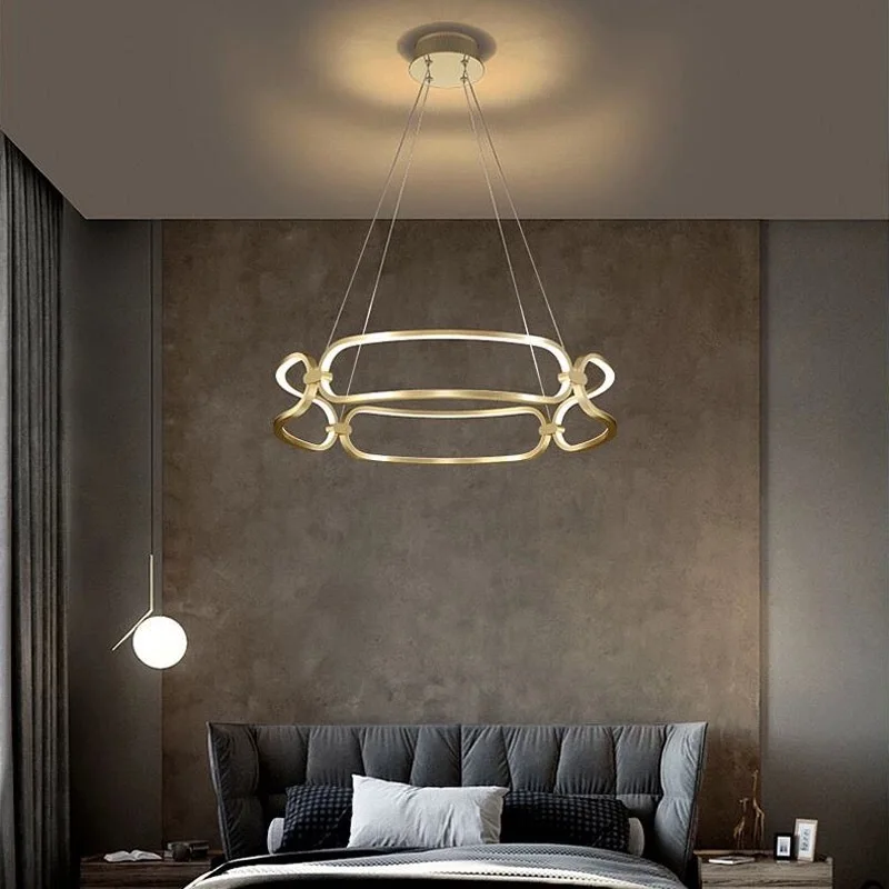 Modern LED Pendant Lighting Gold 80 45cm Luxury Home Decorations Bedroom Living Room Dining Room Kitchen Lights Hanging Lighting