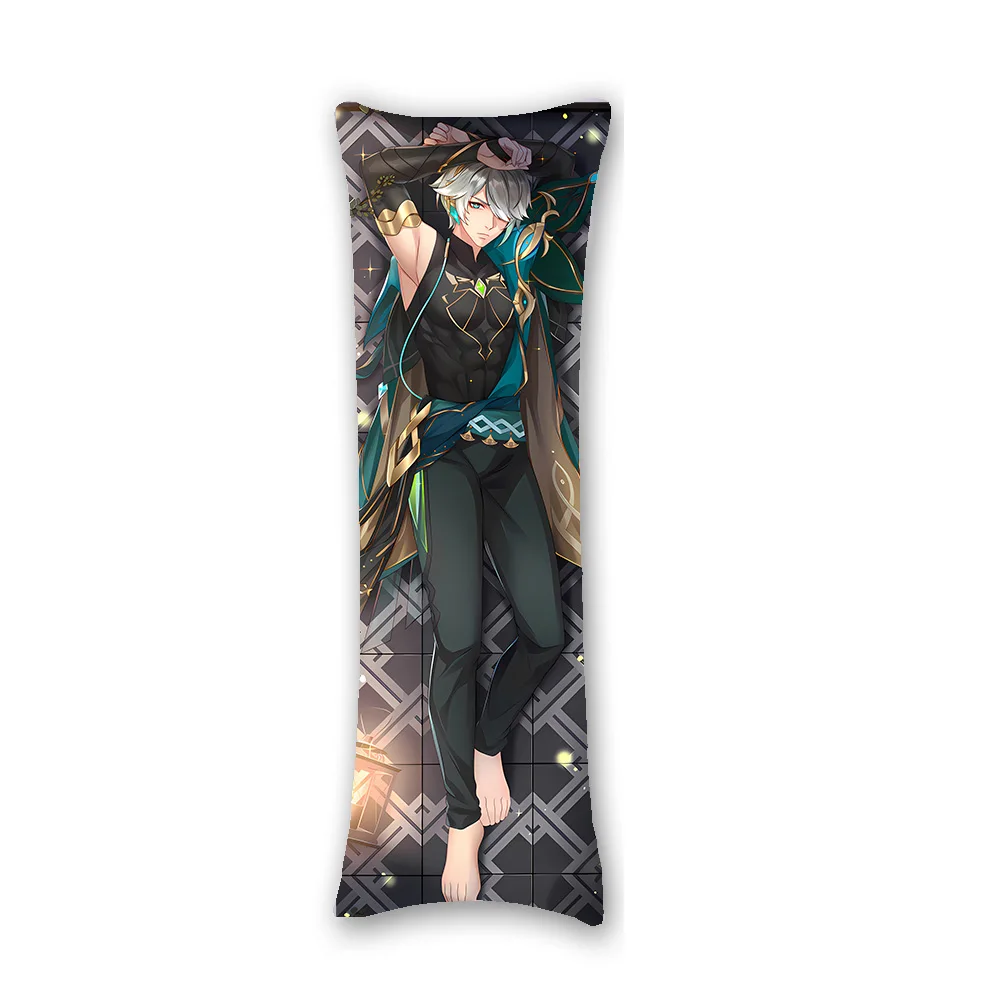 Genshin อะนิเมะ Impact Alhaitham เซ็กซี่ Dakimakura COZY ฝาครอบ Otaku ผู้ชายหมอนผ้าลินินของขวัญ MM S