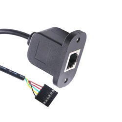 6P Dupont Header to RJ12 RJ11 Screw Panel Mount Extension Cable