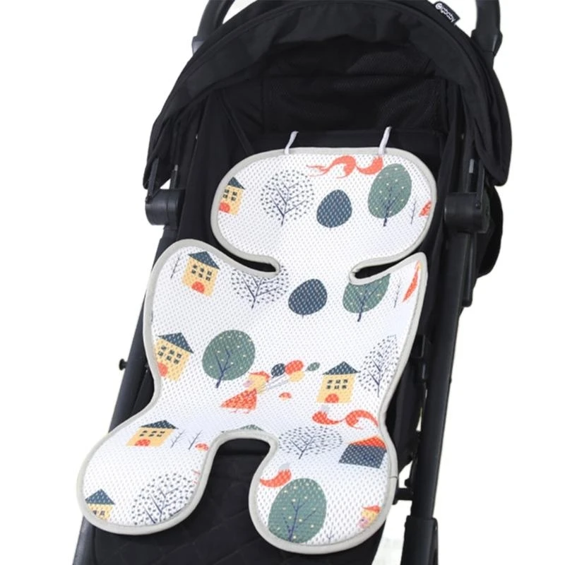 

652F Baby Stroller Cushion Cartoon Soft Baby Body Support Cusion Buggys Pushchair Pad Liner for Toddler Pram Pad