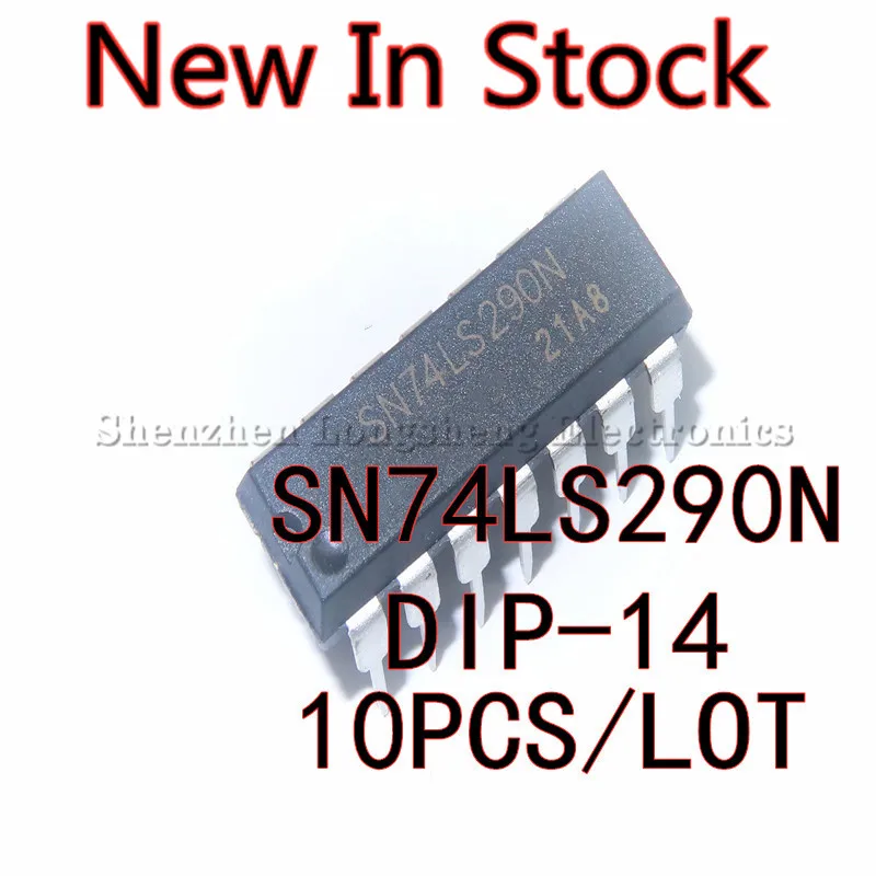 10PCS/LOT NEW SN74LS290N 74LS290 HD74LS290P  DIP-14 Grid and inverter  In Stock