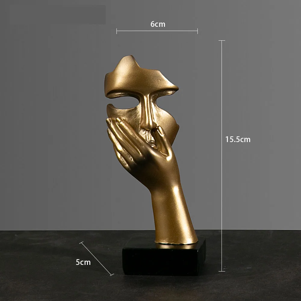 Żywiczne abstrakcyjne maski statuetki europejskie miniaturowe figurki do wnętrza domowego biura studium pulpit rysunek ozdoba wystrój prezent — zdjęcie 7