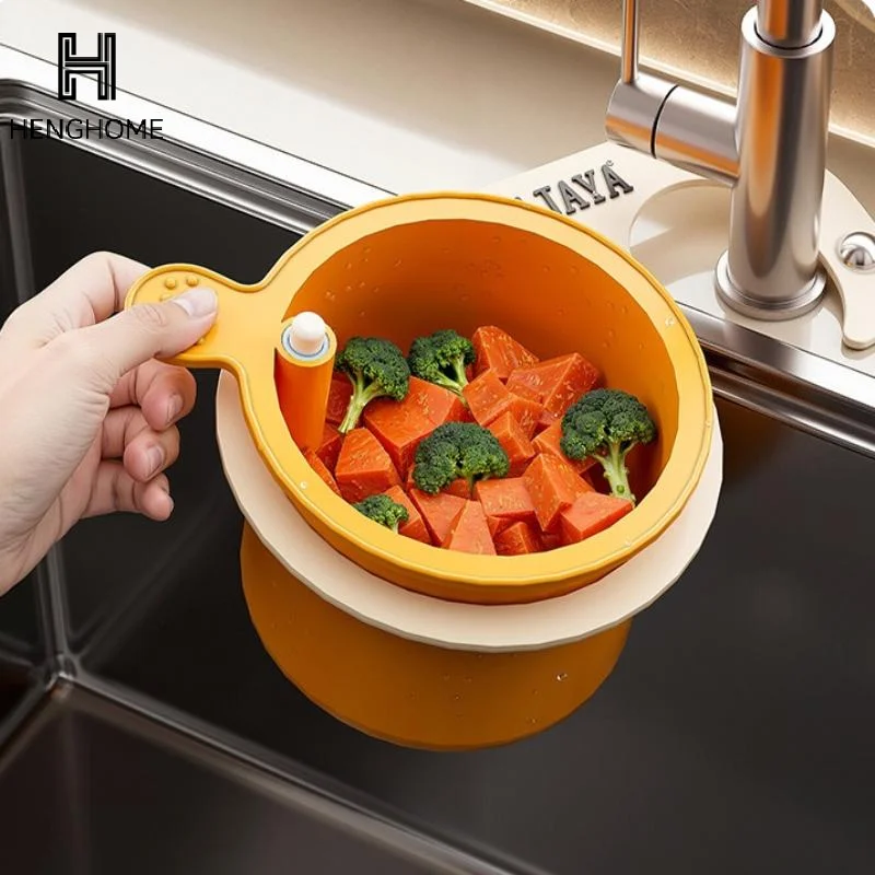 

1PCS Kitchen Sink Filter Drainage BowlLeak-Proof Filter Multifunctional Strainer BasketAdjustable Hanging Sink Drain Basket