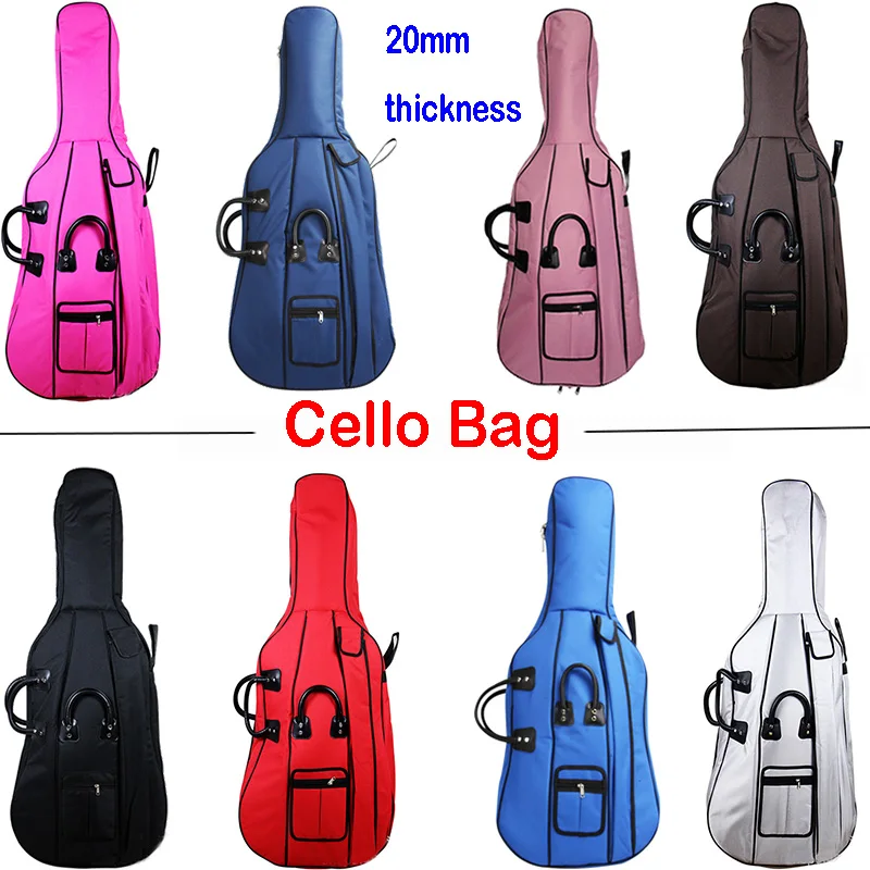 20mm cello bag thickened rainproof,double back, side lift, multiple colors 1/8 1/4 2/4 3/4 4/4