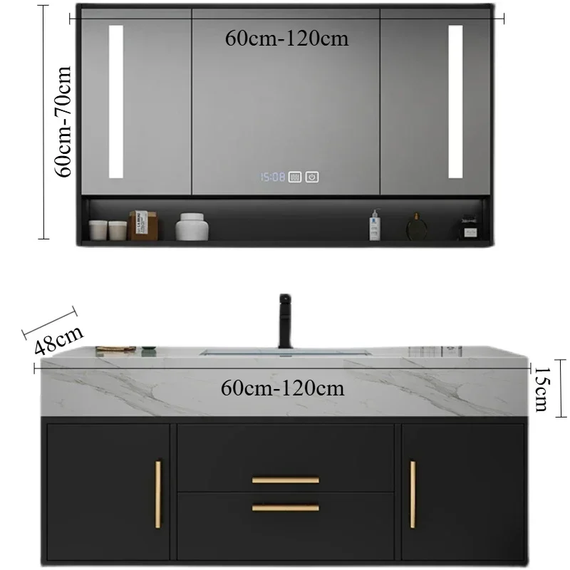 Luxury Tool Mirror Bathroom Cabinets Drawer Slim Smart Bathroom Cabinets Corner Organizer Casa Arredo Toilet Furniture YX50BC