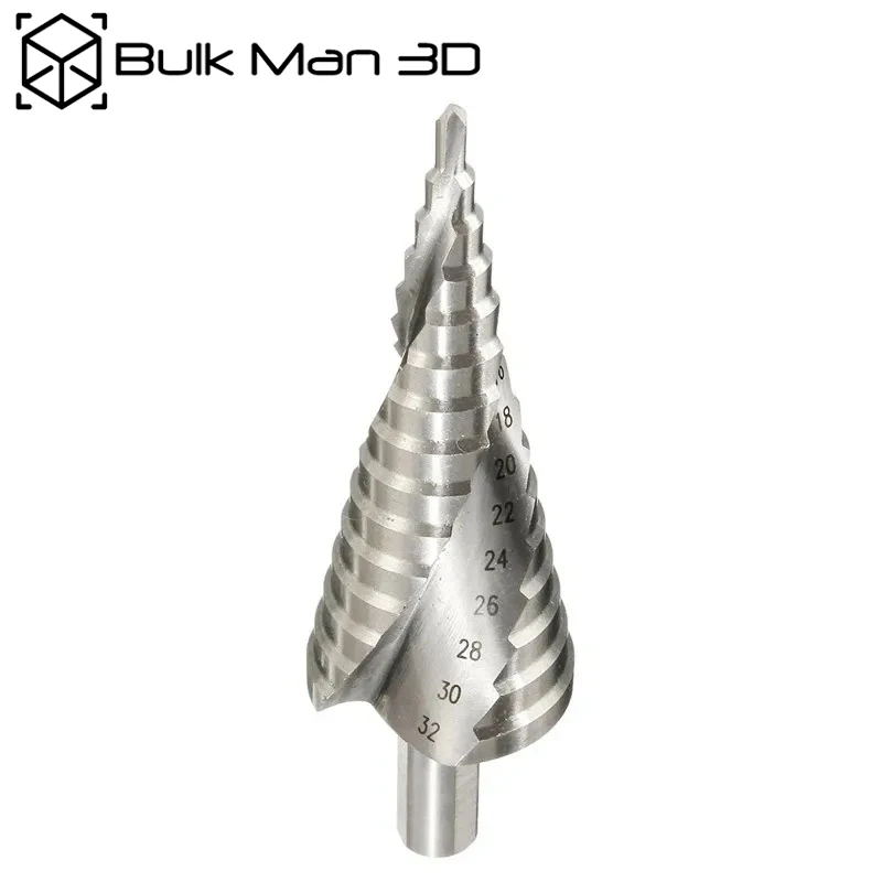 High Precision Spiral Groove Cone Drill Bit Hexagon Screw Step Tool Set End Mill Wood Millin Cutter for CNC Wood Metal Engraver